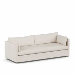 Linnevik soffa Same Off White 6671-vitoljad ek 4-sits med kappa