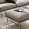 Lissoni PL115 hörnsoffa Clay 012-rostfritt stål