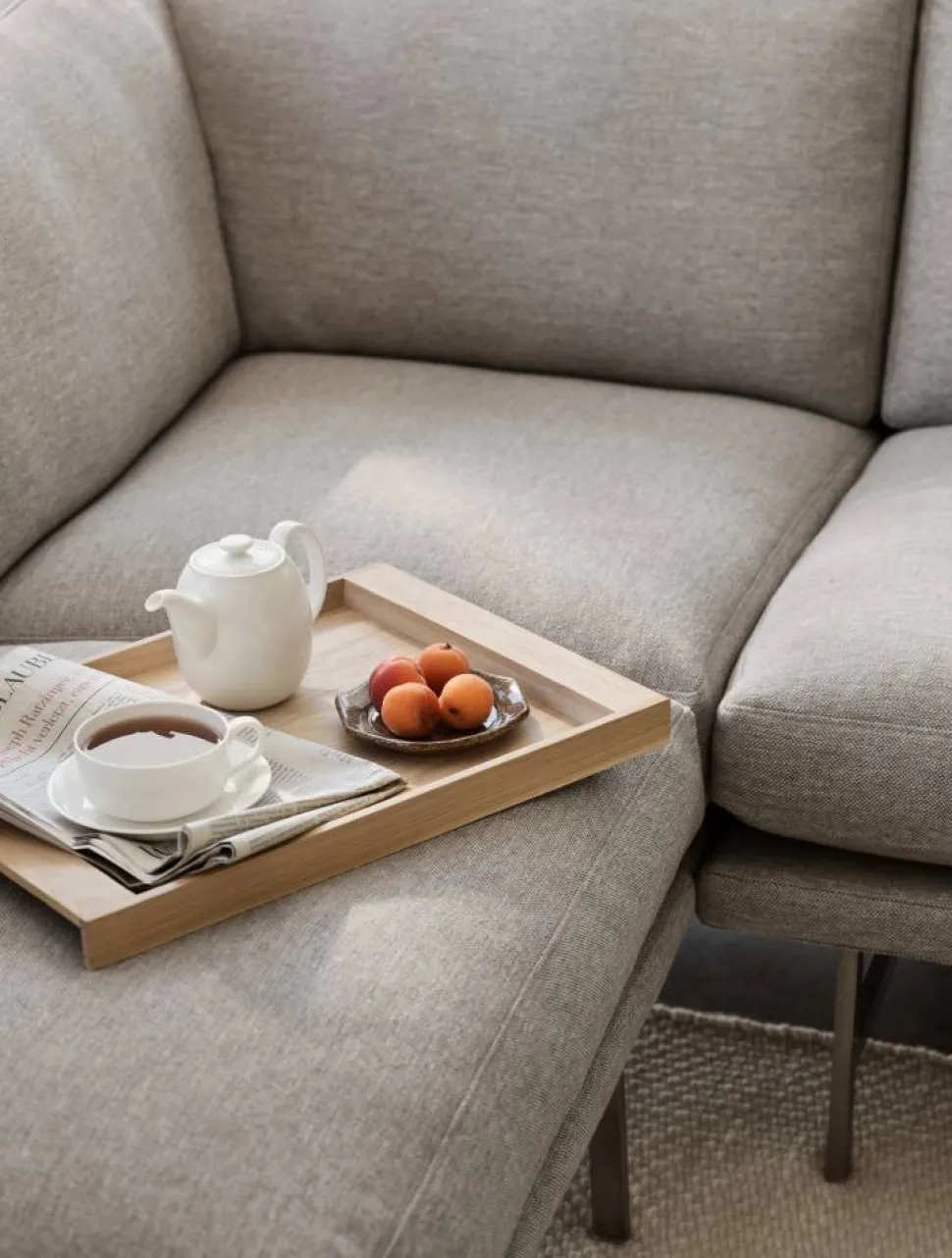 Lissoni PL115 hörnsoffa Clay 012-rostfritt stål