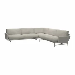 Lissoni PL115 hörnsoffa Clay 012-rostfritt stål