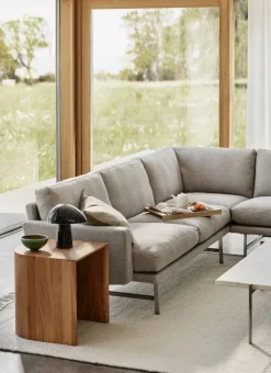 Lissoni PL115 hörnsoffa Clay 012-rostfritt stål