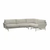 Lissoni PL114 L vänsterställd hörnsoffa Clay 012-rostfritt stål