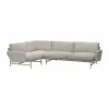 Lissoni PL114 R högerställd hörnsoffa Clay 012-rostfritt stål