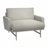 Lissoni PL111 lounge chair large Clay 012-rostfritt stål