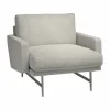 Lissoni PL111S lounge chair small Clay 012-rostfritt stål