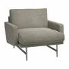 Lissoni PL111S lounge chair small Moss 015-rostfritt stål