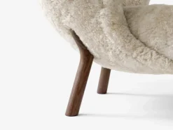 Little Petra VB1 fåtölj inkl. pouf ATD1 Oljad valnöt-Moonlight
