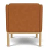 L46 MK155 easy chair karmstol Lackerad ek-läder cognac