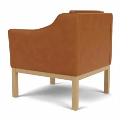 L46 MK155 easy chair karmstol Lackerad ek-läder cognac