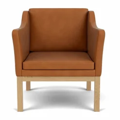L46 MK155 easy chair karmstol Lackerad ek-läder cognac