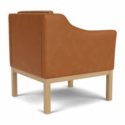 L46 MK155 easy chair karmstol Lackerad ek-läder cognac