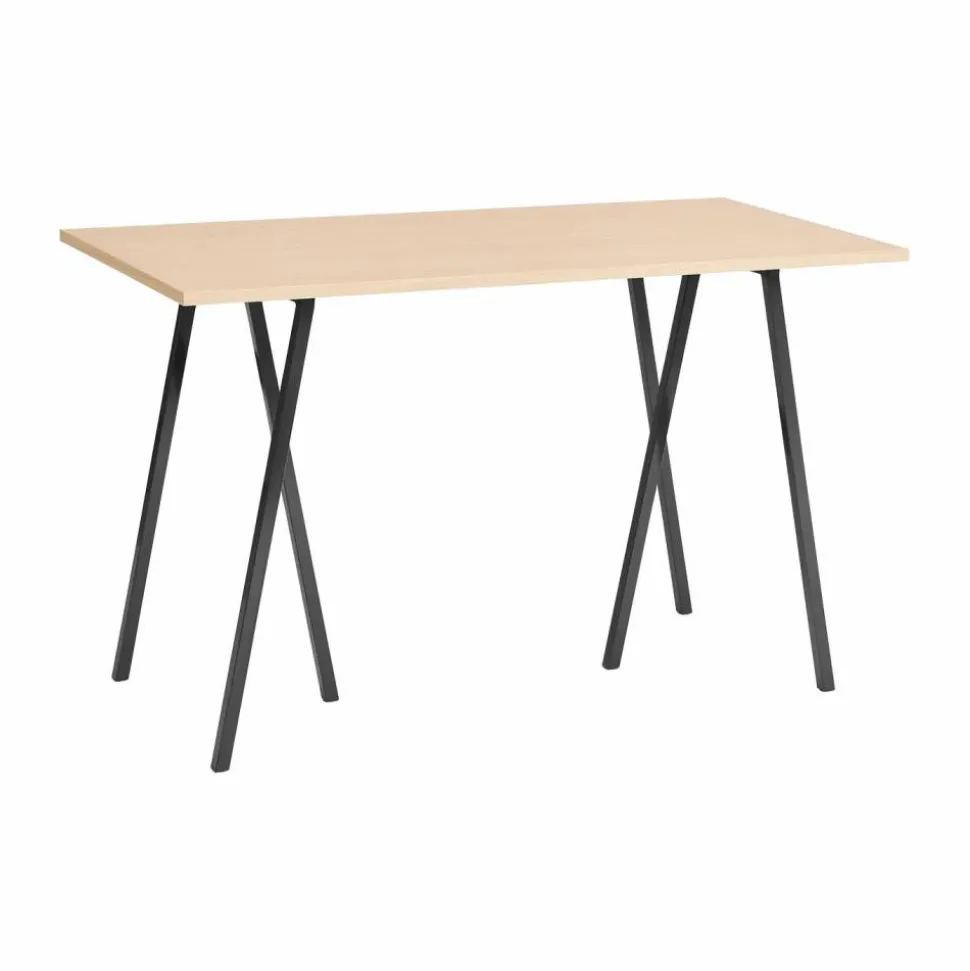 Loop Stand incl. support barbord 77 5x160 cm Black-clear lacq. oak