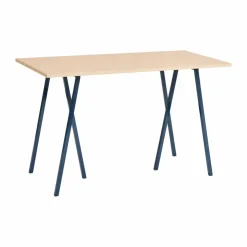 Loop Stand incl. support barbord 77 5x160 cm Deep blue-clear lacq. oak