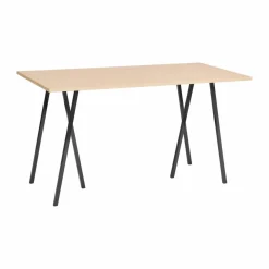 Loop Stand incl. support barbord 87 5x180 cm Black-clear lacq. oak