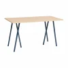 Loop Stand incl. support barbord 87 5x180 cm Deep blue-clear lacq. oak