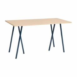 Loop Stand incl. support barbord 87 5x180 cm Deep blue-clear lacq. oak