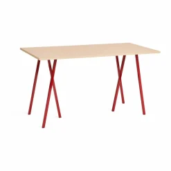 Loop Stand incl. support barbord 87 5x180 cm Maroon red-clear lacq. oak