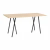 Loop Stand incl. support barbord 92 5x200 cm Black-clear lacq. oak