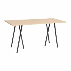 Loop Stand incl. support barbord 92 5x200 cm Black-clear lacq. oak