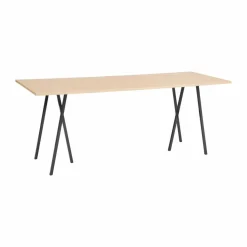 Loop Stand incl. support barbord 92 5x250 cm Black-clear lacq. oak