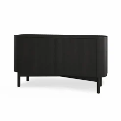 Loud long sideboard 146 cm Black painted oak