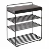 Lower East Seat hylla-pall 50x28x58 cm Black-black leather