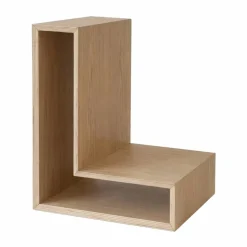 L-shelf vägghylla Ek 30x38x29 cm