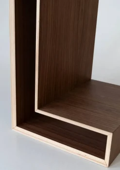 L-shelf vägghylla Valnöt 30x38x29 cm