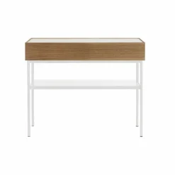 Luc 100 konsolbord Valnötsbetsad ek-Carrara marmor P4