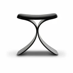 Luno pall 48x28x72 cm Svart ek-svart läder