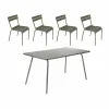 Luxembourg bord 143x80 cm + 4 stolar Rosemary
