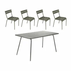 Luxembourg bord 143x80 cm + 4 stolar Rosemary