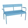 Luxembourg soffa med armstöd 131x55 5x86 cm Maya blue (blå)