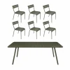 Luxembourg bord 207x100 cm + 6 stolar Rosemary
