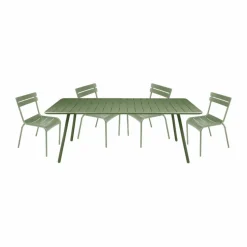 Luxembourg matgrupp 4 stolar 207x100 cm cactus