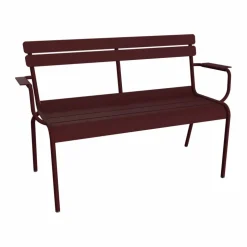 Luxembourg soffa med armstöd 131x55 5x86 cm Black cherry (vinröd)