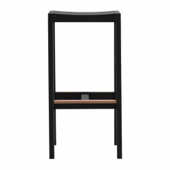 016 Maasto Bar Stool barpall Svartbetsad furu 75 cm
