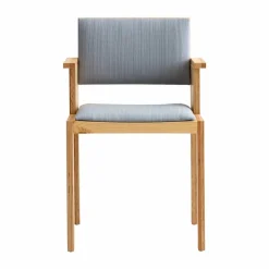 016 Maasto Dining Armchair karmstol Matt oljevaxad furu framsidesklädd grå