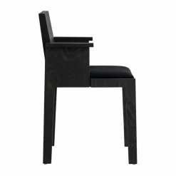016 Maasto Dining Armchair karmstol Svartbetsad furu klädd sits svart