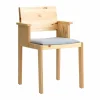 016 Maasto Dining Armchair karmstol Matt oljevaxad furu klädd sits grå