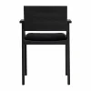 016 Maasto Dining Armchair karmstol Svartbetsad furu framsidesklädd svart