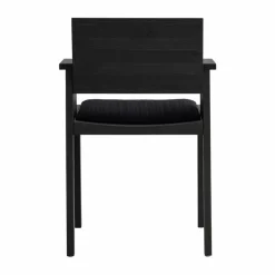 016 Maasto Dining Armchair karmstol Svartbetsad furu framsidesklädd svart
