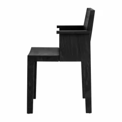 016 Maasto Dining Armchair karmstol Svartbetsad furu