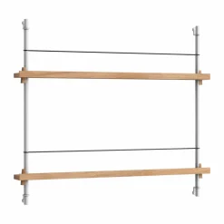 Magazine Shelving tidningsställ Ek-rostfritt stål 85x65x7 cm MS.65.1