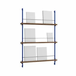 Magazine Shelving tidningsställ Rökt ek-deep blue 85x115x7 cm MS.115.1