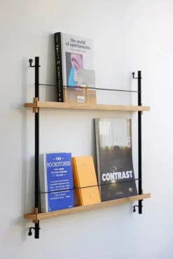 Magazine Shelving tidningsställ Ek-white 85x115x7 cm MS.115.1