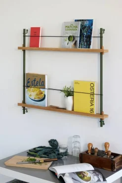 Magazine Shelving tidningsställ Ek-warm grey 85x180x7 cm MS.180.1