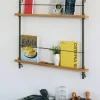 Magazine Shelving tidningsställ Rökt ek-black 85x115x7 cm MS.115.1