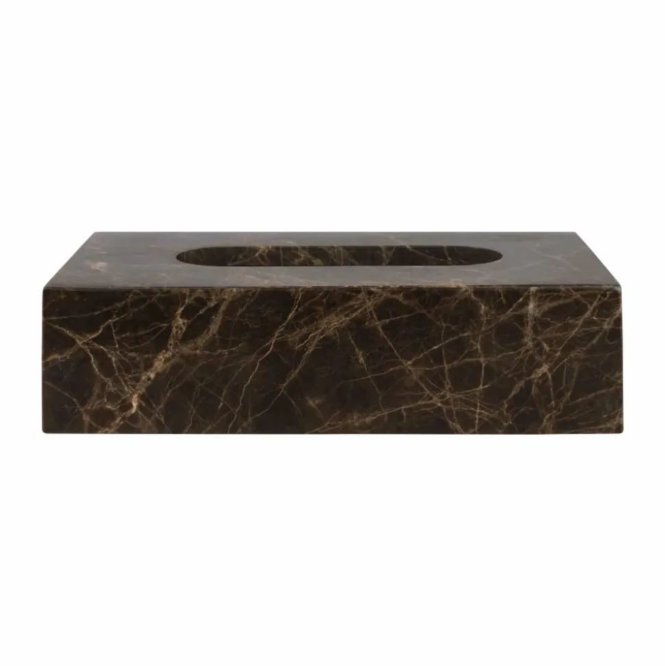 Marble näsdukslåda 14x25 5 cm Brun
