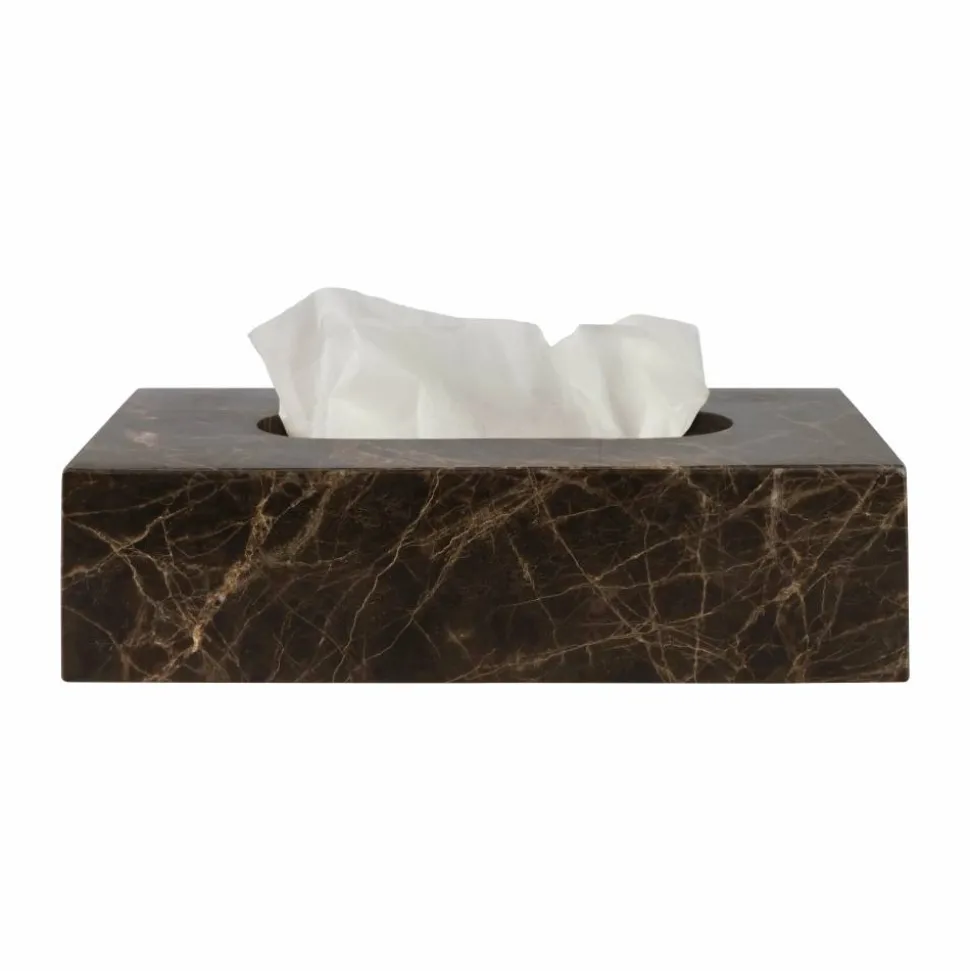 Marble näsdukslåda 14x25 5 cm Brun
